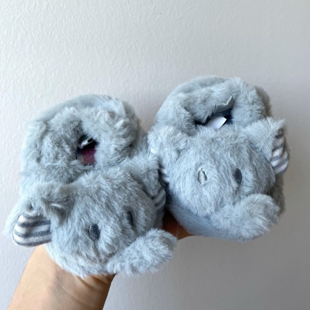 Grey Elephant Baby Slippers | Kids Shoes | 3-6 Months